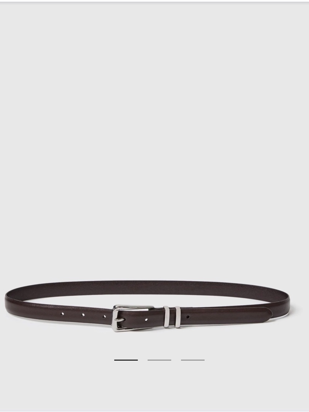 PAIGE Freja chocolate leather belt